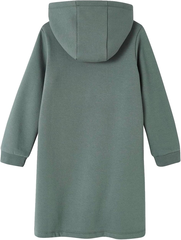 Vertbaudet Mädchen Sweatkleid mit Kapuze grün 140