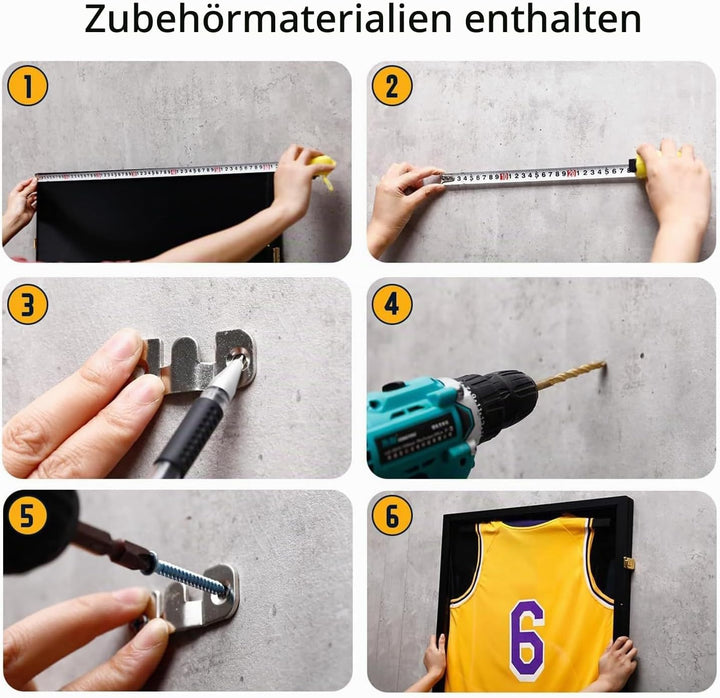 Trikot Bilderrahmen,Objektrahmen,Trikotrahmen Fussball,Trikot Rahmen,80 x 60 cm,98% UV-Schutz,Abschl