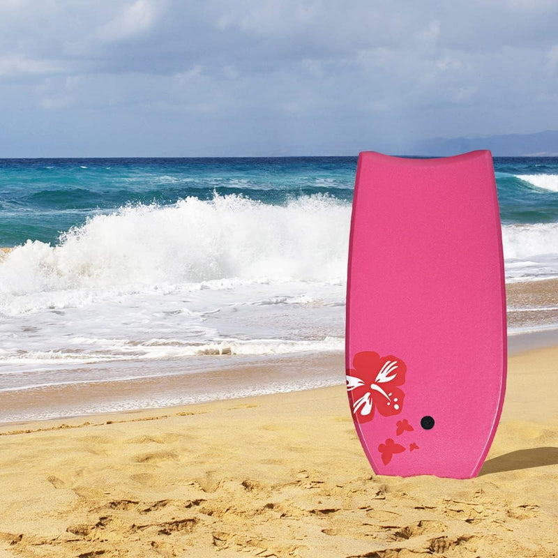 GYMAX Surfbrett 105 x 51 cm, Schwimmbrett mit Zugseil, max. Belastung: 85 kg, Bodyboard Surfboard mi