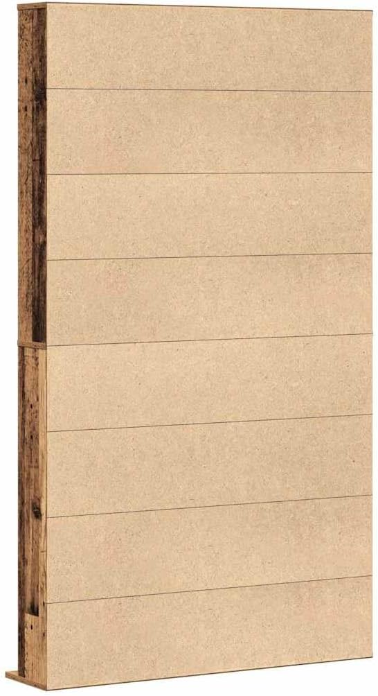 vidaXL CD Regal mit Regal Altholz 101 x 23 x 177,5 cm Holzwerkstoff, Moderner, rechteckiger Mediensp