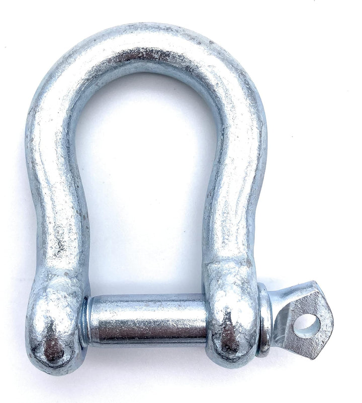 Schäkel geschweifte Form | 10 Stk. Ø 8 mm | EINGEPRÄGTE Tragfähigkeit (WLL): 200kg | Stahl galvanisc