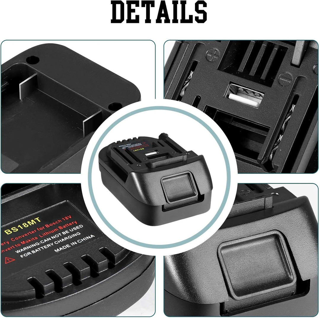 Adapter für Makita Werkzeuge zu für Bosch Akku 18V, für Bosch GBA Professional System 18V Akku Arbei