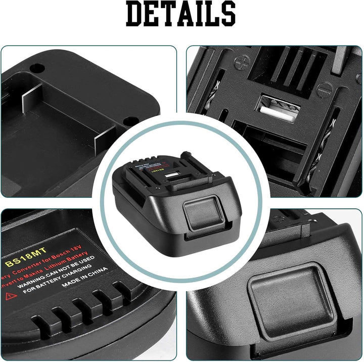 Adapter für Makita Werkzeuge zu für Bosch Akku 18V, für Bosch GBA Professional System 18V Akku Arbei