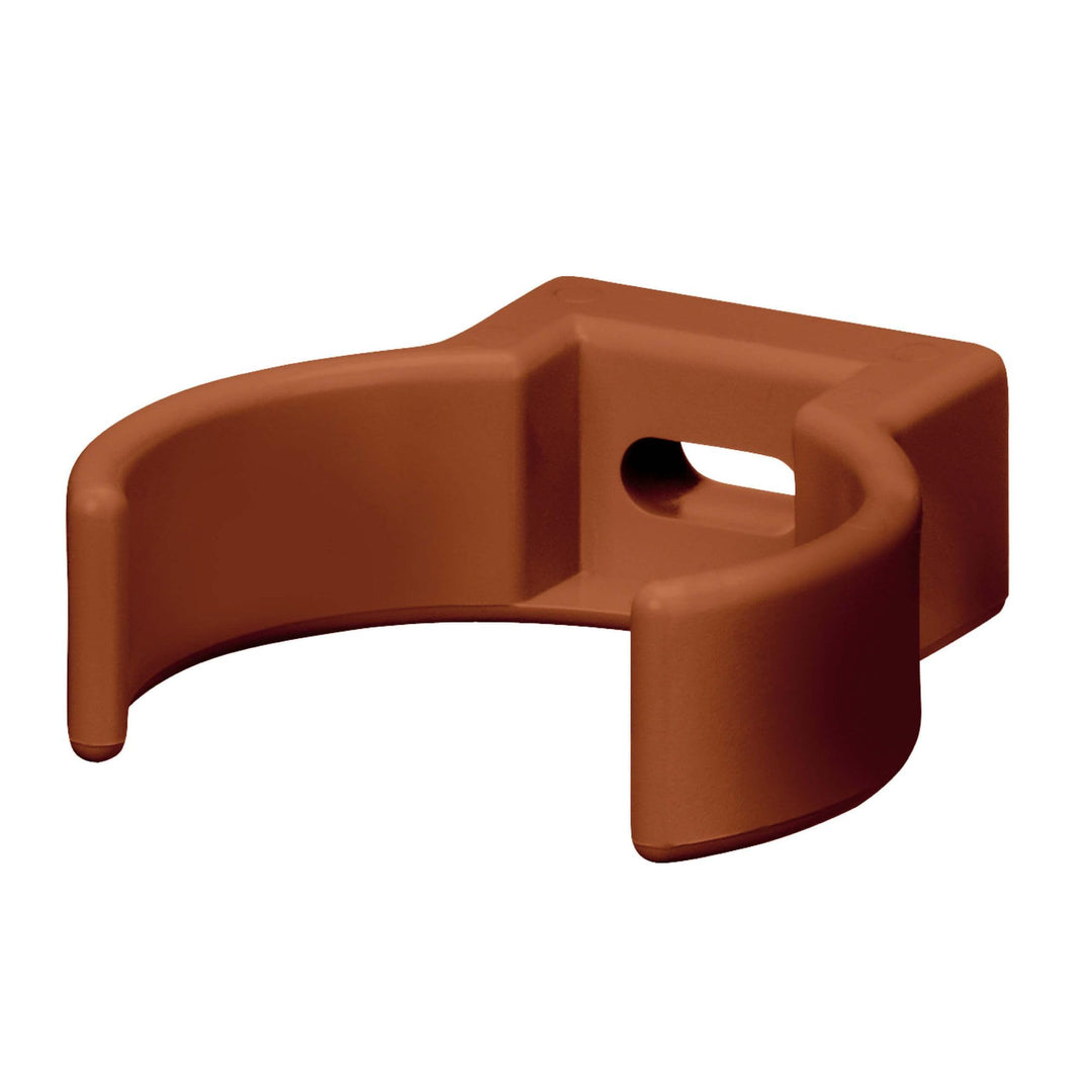 INEFA Rohrschelle Clip, PVC-U DN 50, 25 Stück Braun Fallrohrschelle, Dachrinnenzubehör, einfache Mon