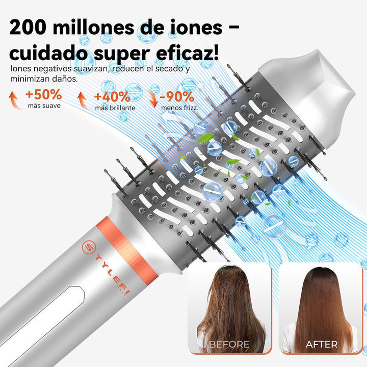 6 in 1 Hairstyler, 110000 U/MIN Haartrockner &amp; Haarstyler Set mit Rundbürstenföhn, Warmluftbürste, T