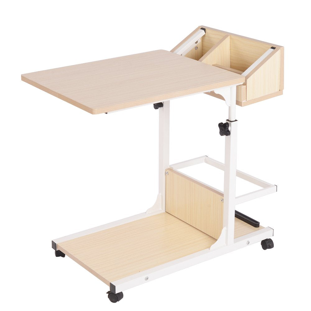 soges Beistelltisch Pflegetisch Hochverstellbarer Computertisch Laptoptisch PC Notebook Tisch Laptop