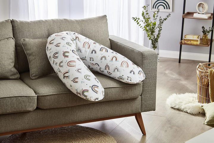 Rotho Babydesign Stillkissen Multi (190 x 35 cm) - Hypoallergen - geräuschlos - Seitenschläferkissen