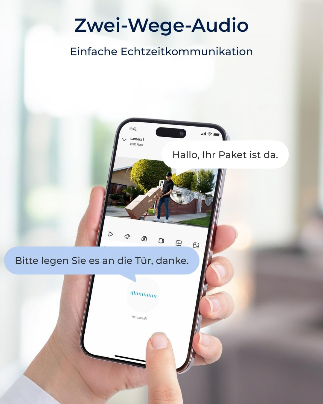 Reolink 2K 4MP Überwachungskamera Aussen WLAN Schwenkbar mit F1,0 Echtfarben-Nachtsicht, 2,4/5GHz Wi