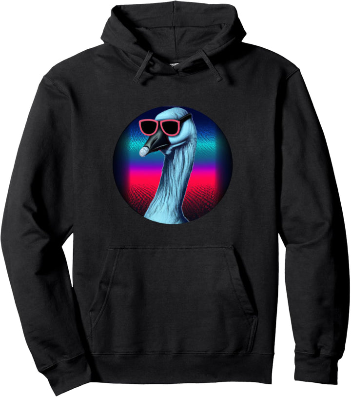 Retrowave 80s Aesthetic weird Synthwave 90s weirdcore Gans Pullover Hoodie