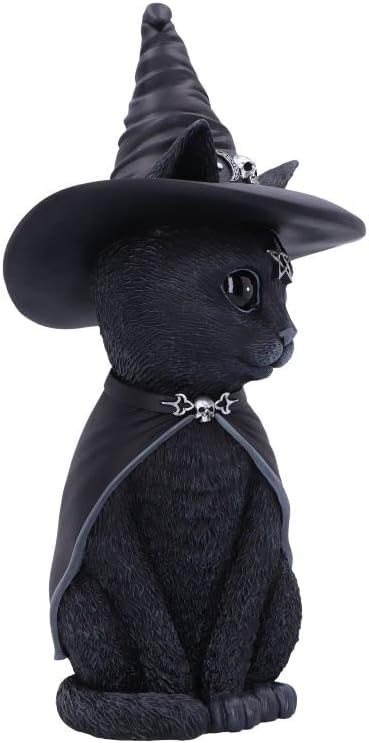 Nemesis Now Cult Cuties Purrah 30 cm (gross), Harz, schwarz, Hexenkatze-Figur, gruselig Bezaubernde