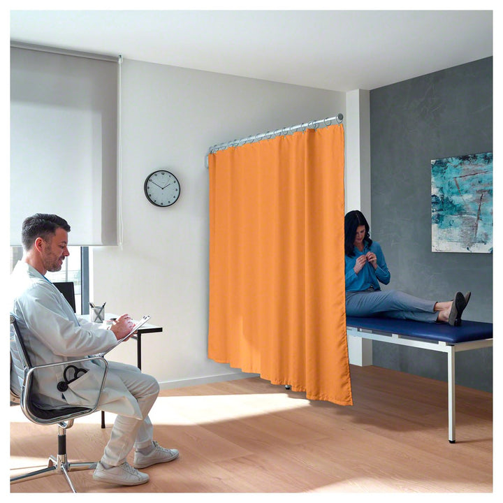 Sport-Tec Teleskopsichtschutz 120 cm mit Vorhang 175 cm Orange, Orange