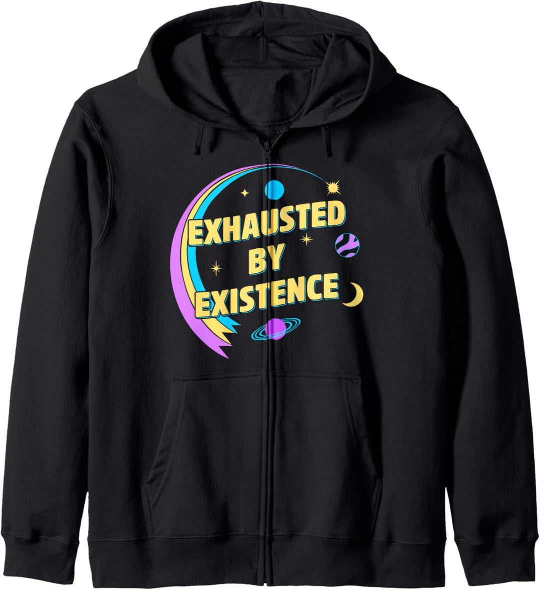 Erschöpft durch die Existenz Kapuzenjacke
