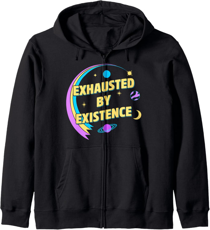 Erschöpft durch die Existenz Kapuzenjacke