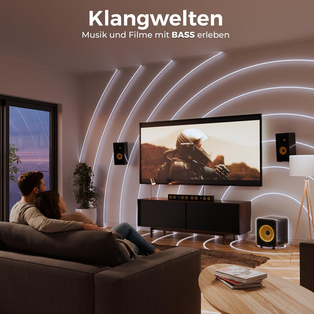 deleyCON 7,5m Subwoofer Kabel - Cinch RCA Koaxialkabel - für Subwoofer, AV-Receiver, HiFi-Verstärker