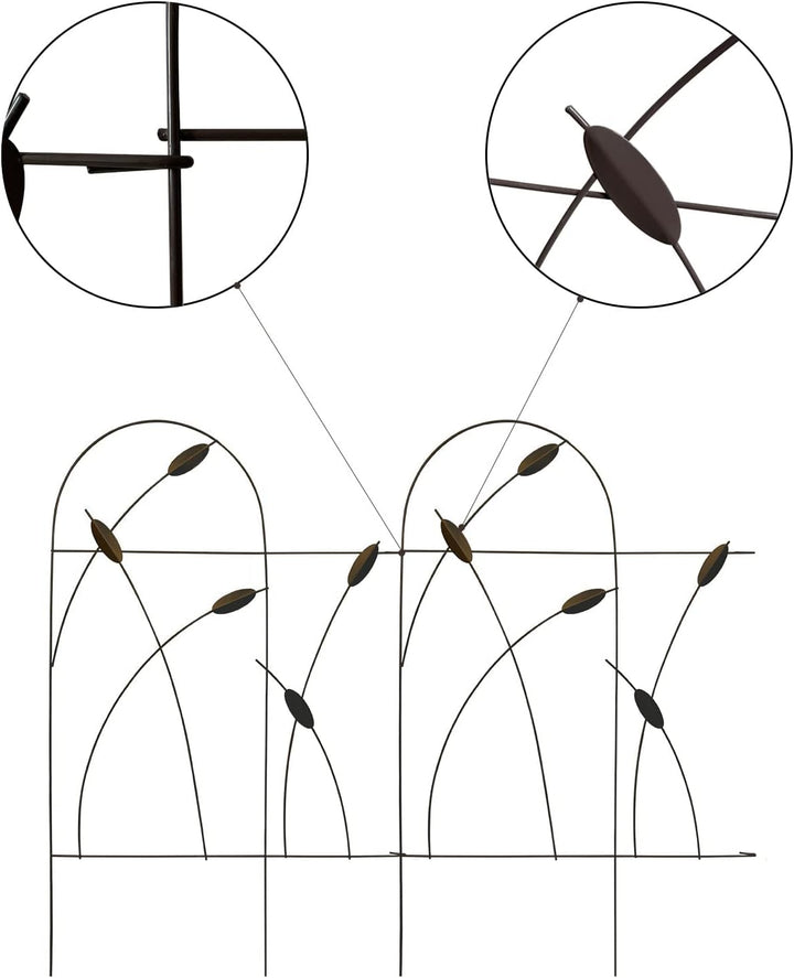 Thealyn Metall dekorative Gartenzaun Grenze, 81 cm x 4.87m, rostfrei Schmiedeeisen Landschaft Zaun f