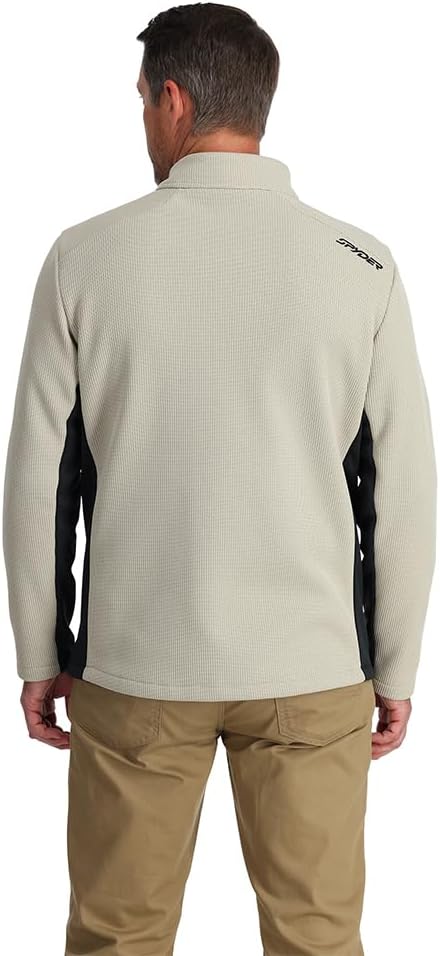 Spyder Men's Bandit Hybrid Full Zip Mid Layer Jacket Sandstorm M, Sandstorm M