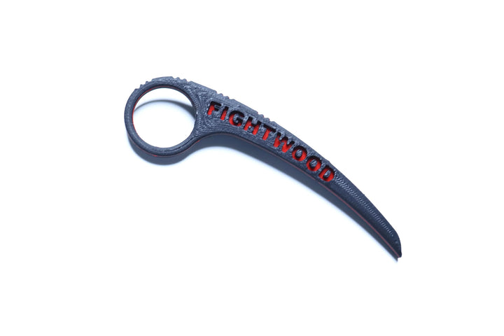 FIGHTWOOD® Kubotan Kralle Palmstick 12,5 cm – ultraleichtes EDC Tool mit Clip & Ring (15 g), robuste