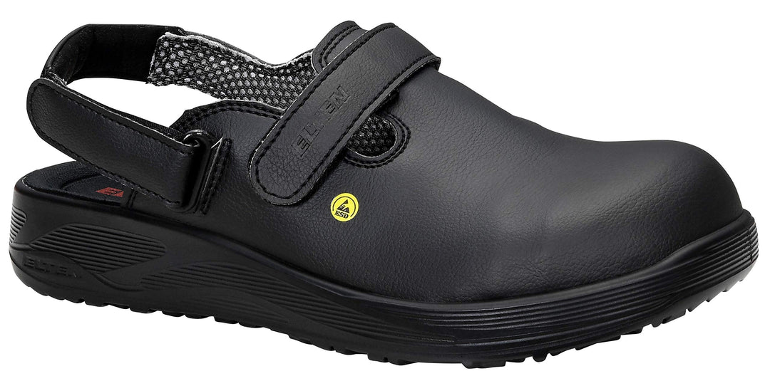 ELTEN Clog MICHEL black ESD SB, Herren, Textil, Stahlkappe, leicht, klassisch, Schwarz, Grösse: 48 4