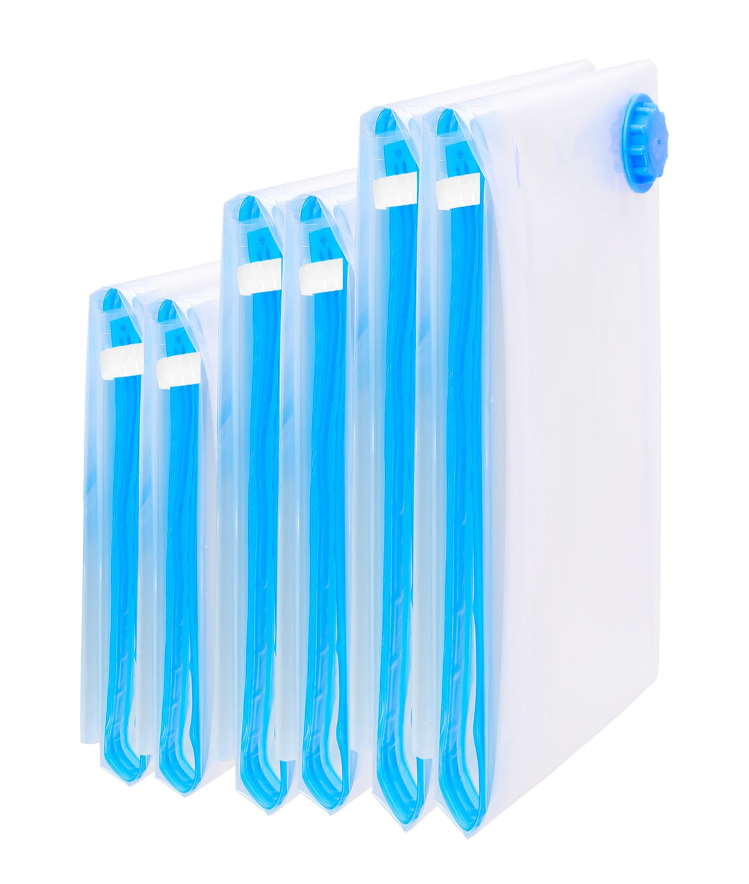 Die Vakuumbeutel für Kleidung und Bettdecken von figg (6er Set 2x XXL, 2x L und 2x S) - 6 Vakuumierb