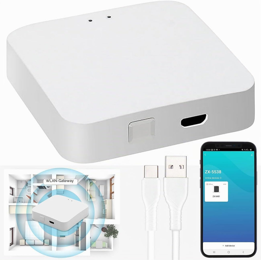 Luminea Home Control Bodenfeuchtigkeitssensor: 4X Pflanzen-Bodenfeuchtigkeits- &amp; Temperatursensor +