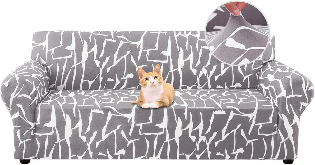 Jaotto Sofabezug 2 Sitzer Elastischer Stretch Spandex Sofa Überwürfe Sofahusse Antirutsch Waschbar S