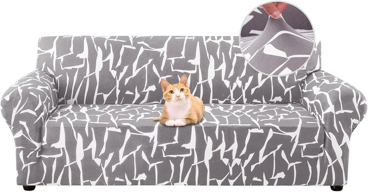 Jaotto Sofabezug 2 Sitzer Elastischer Stretch Spandex Sofa Überwürfe Sofahusse Antirutsch Waschbar S