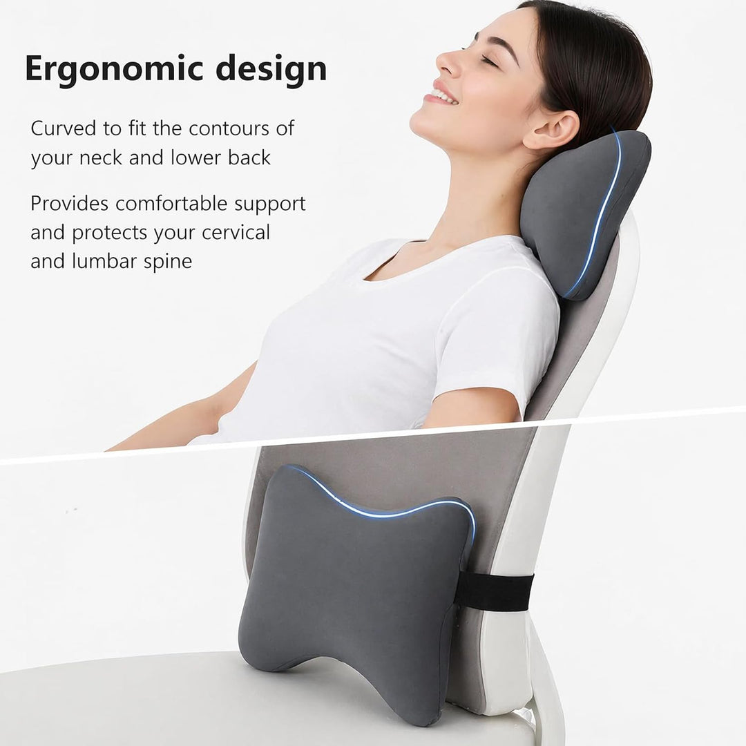 Nackenkissen für Gartenstühle aus Memory Foam | Ergonomisch Nackenkissen Auto, Kühlendem Bezug, für