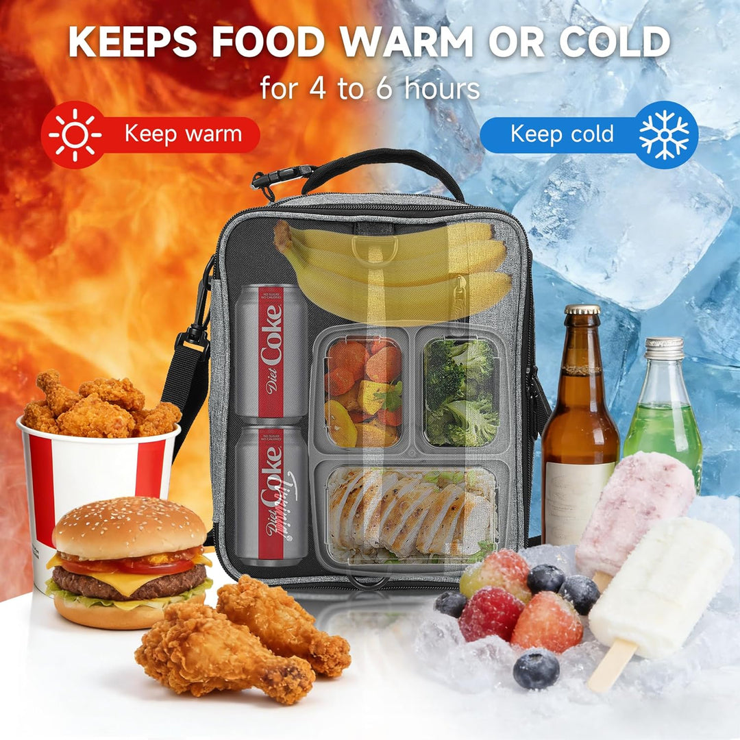 Kato Tirrinia Erweiterbare Kühltasche, Isolierte 9,5L(18 Dosen) Lunchtasche Klein für Unterwegs Arbe