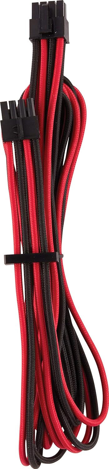 Corsair Premium Sleeved Netzteil EPS12V/ATX12V-Kabel Typ4 (Generation 4-Serie) Rot/Schwarz EPS12V/AT
