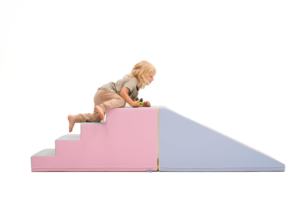 IGLU SOFT PLAY Mega Fun Slider Schaumstoffbausteine Treppe und Rutsche Set XXL für Kinder ab 2 Jarhe