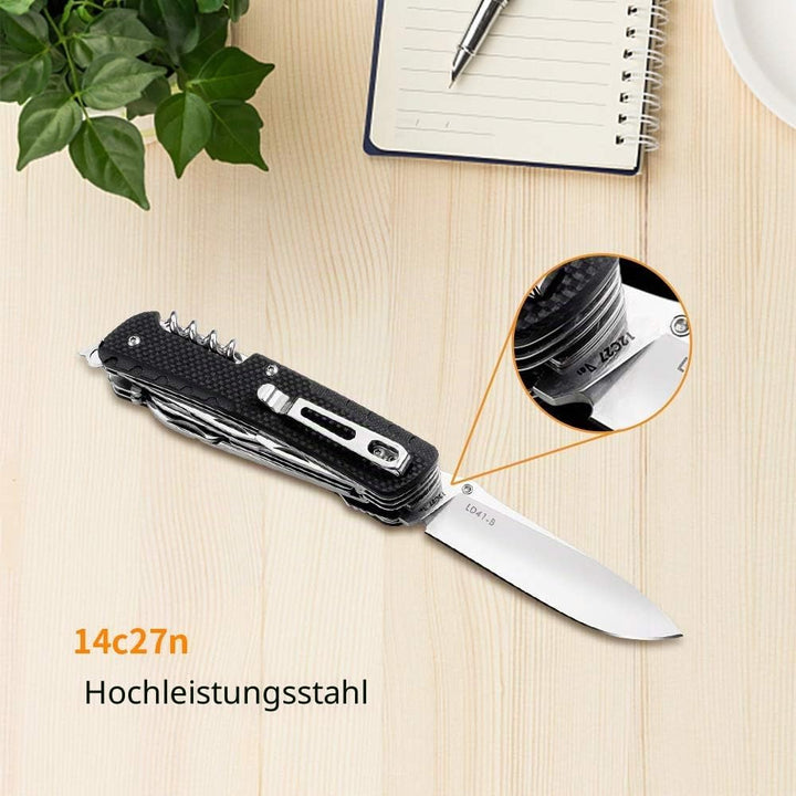 RUIKE RKELD41B Unisex Trekker ld-41b Multitool, Schwarz, One Size, Einheitsgrösse