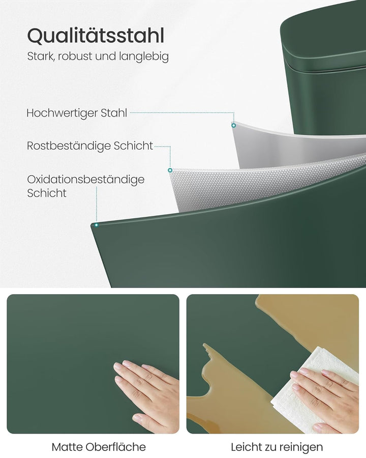 SONGMICS Mülleimer Küche, 30 Liter, Abfalleimer, Tretmülleimer, Küchenmülleimer mit Softclose-Deckel