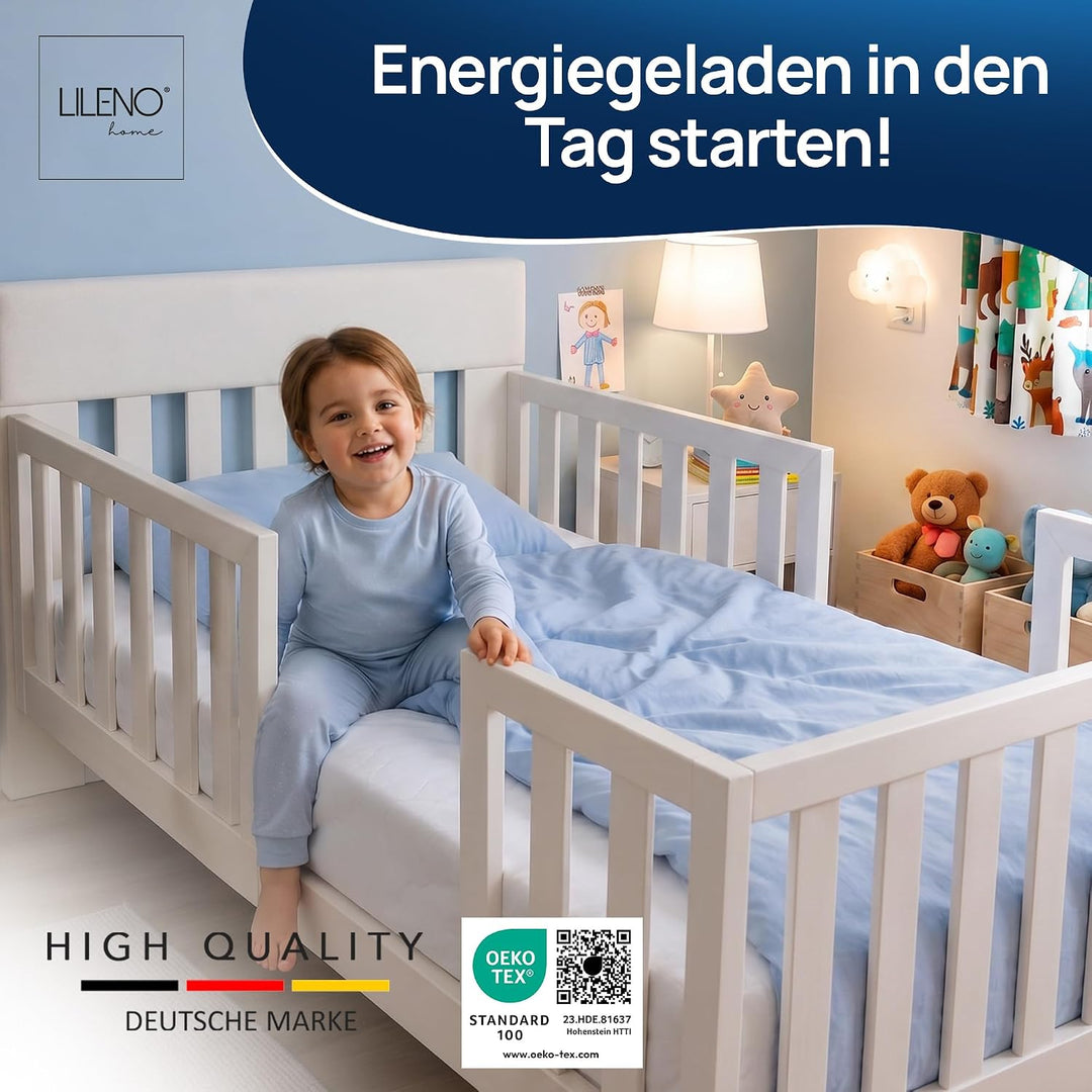 LILENO HOME Kinderbett Matratzenbezug 70x140 cm mit Reissverschluss - MATRATZE Nicht ENTHALTEN - was