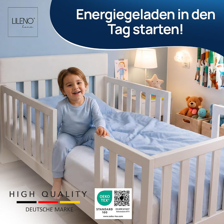 LILENO HOME Kinderbett Matratzenbezug 70x140 cm mit Reissverschluss - MATRATZE Nicht ENTHALTEN - was