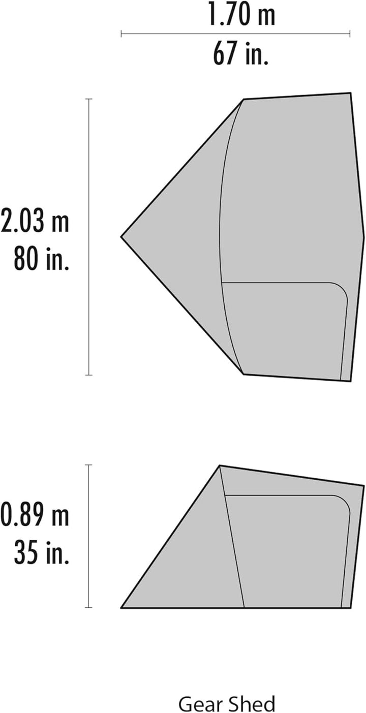 MSR Eilixir Gearshed V2 - Zelterweiterung für Eilixir und Hubba NX Serie Weiss/Rot Einheitsgrösse, W