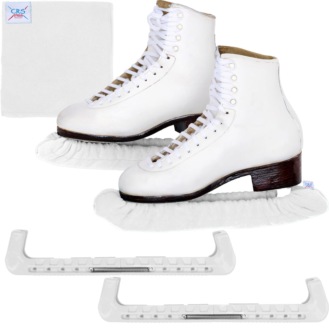 CRS Cross Skate Guards, Soakers and Towel Gift Set - Ice Skating Guards and Soft Skate Blade Covers