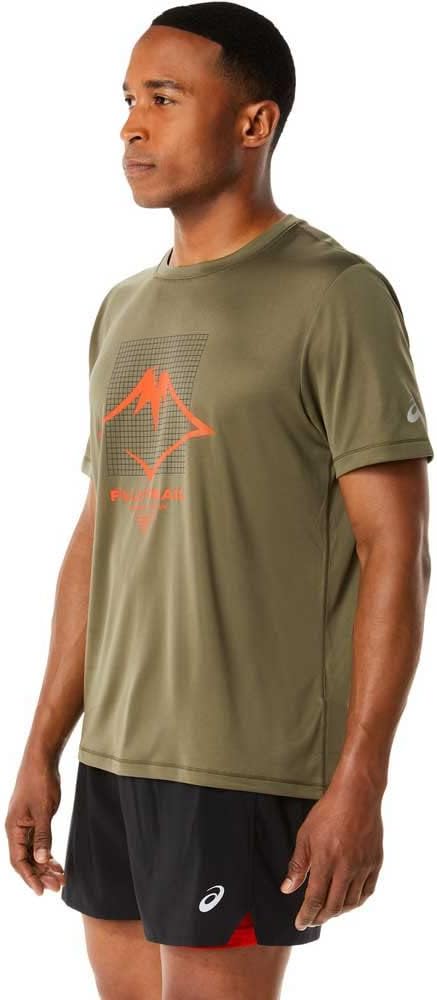 ASICS Fujitrail T-Shirt Running Herren Grün S, Gr&amp;