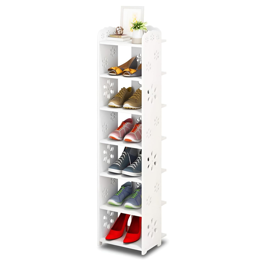 Dripex Schuhregal Standregal 7 Ablagen Schuhablage Schuhständer Schuhschrank multifunktional Standre