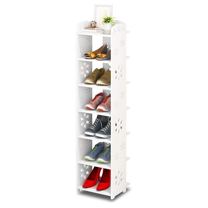 Dripex Schuhregal Standregal 7 Ablagen Schuhablage Schuhständer Schuhschrank multifunktional Standre