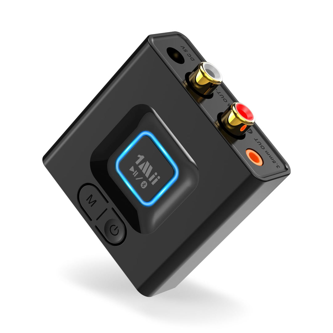 ML201 Adapter für Stereoanlage, Bluetooth 5.0 Empfänger mit 3.5mm AUX Cinch, drahtloser Audio Receiv
