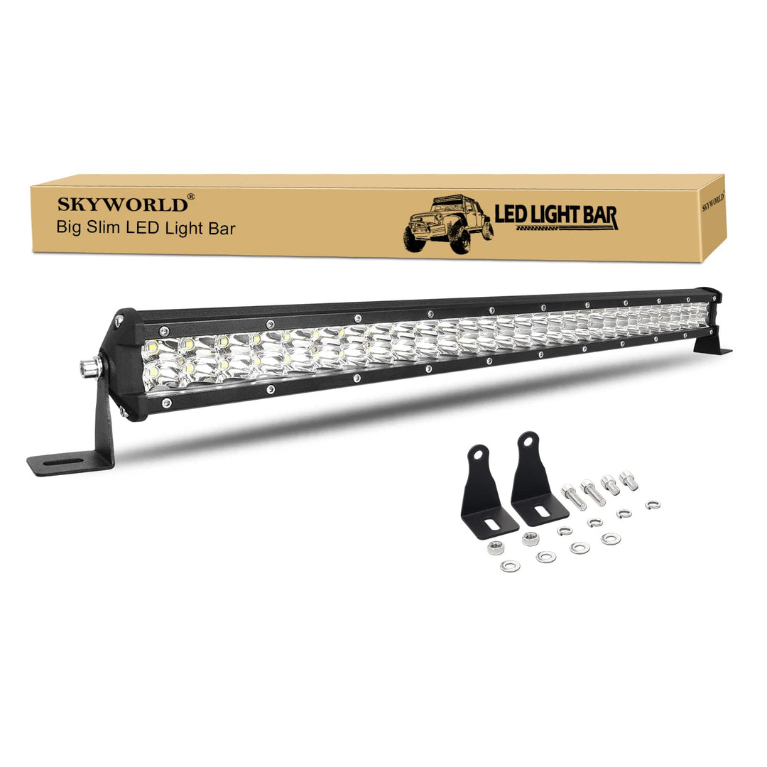 SKYWORLD Led Arbeitsscheinwerfer Bar 24" 61CM 180W Strahler Led Scheinwerfer 12V 24V Offroad Zusatzs