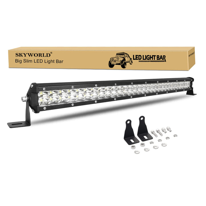 SKYWORLD Led Arbeitsscheinwerfer Bar 24" 61CM 180W Strahler Led Scheinwerfer 12V 24V Offroad Zusatzs