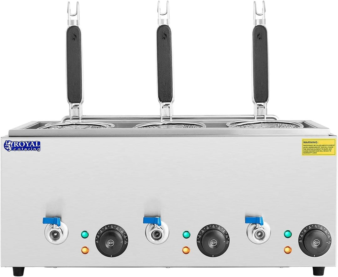 Royal Catering RC-PM006 Nudelkocher mit 6 Körben Temperatur: 30-110 °C Pastakocher Pasta-Station Nud