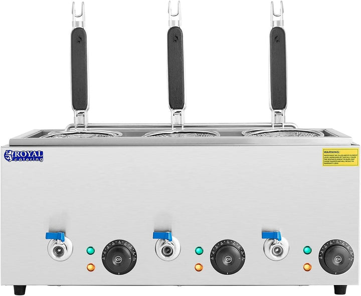 Royal Catering RC-PM006 Nudelkocher mit 6 Körben Temperatur: 30-110 °C Pastakocher Pasta-Station Nud
