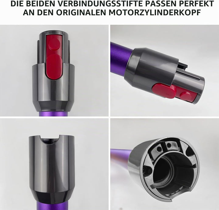 Verlängerungsrohr für Staubsauger, Schnellspanner Verlängerungsrohr für Dyson V15 V11 V10 V8 V7 Stab