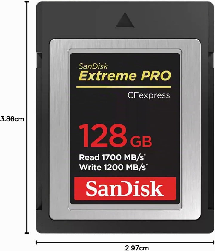 SanDisk Extreme PRO CFexpress Speicherkarte Typ B 128 GB (Lesegeschwindigkeiten bis 1700 MB/s, für R