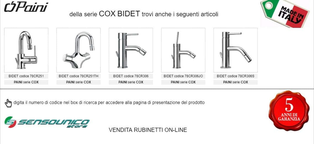 PAINI Cox-Bidetmischer