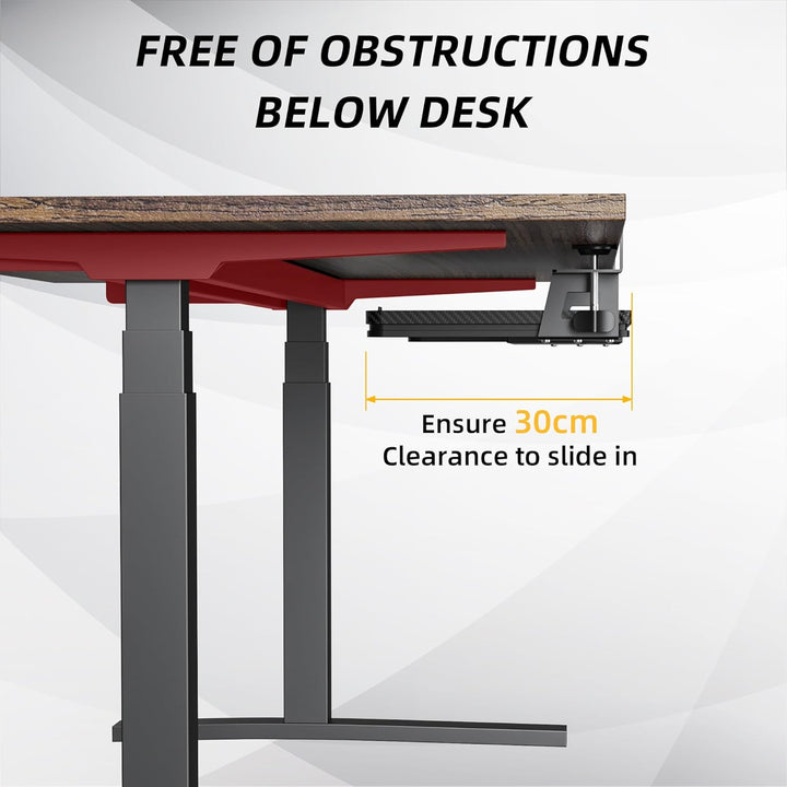 ETHU Office-Keyboard-Drawers Carbon Black, Tastaturablage, grosse Tastaturablage unter dem Schreibti