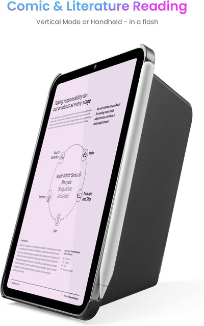 tomtoc Smart Folio Vertikale Hülle für 8,3 Zoll iPad Mini 6 Generation 2021, 3-lagige, abnehmbare, s