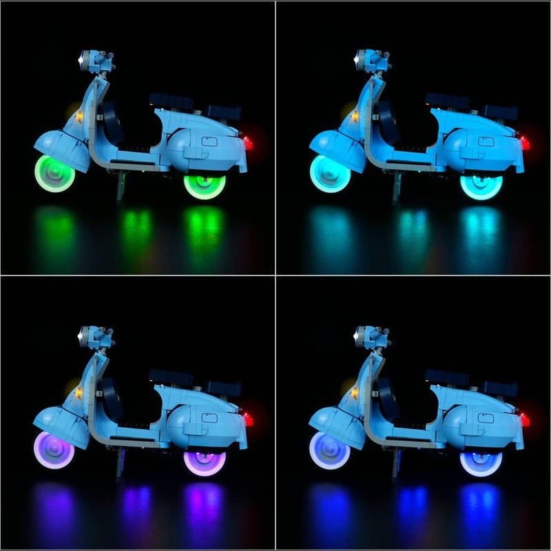 RGB-Fernbedienung Led Licht Set für Lego Vespa 125, Dekorationsbeleuchtungsset for Lego 10298 Vespa